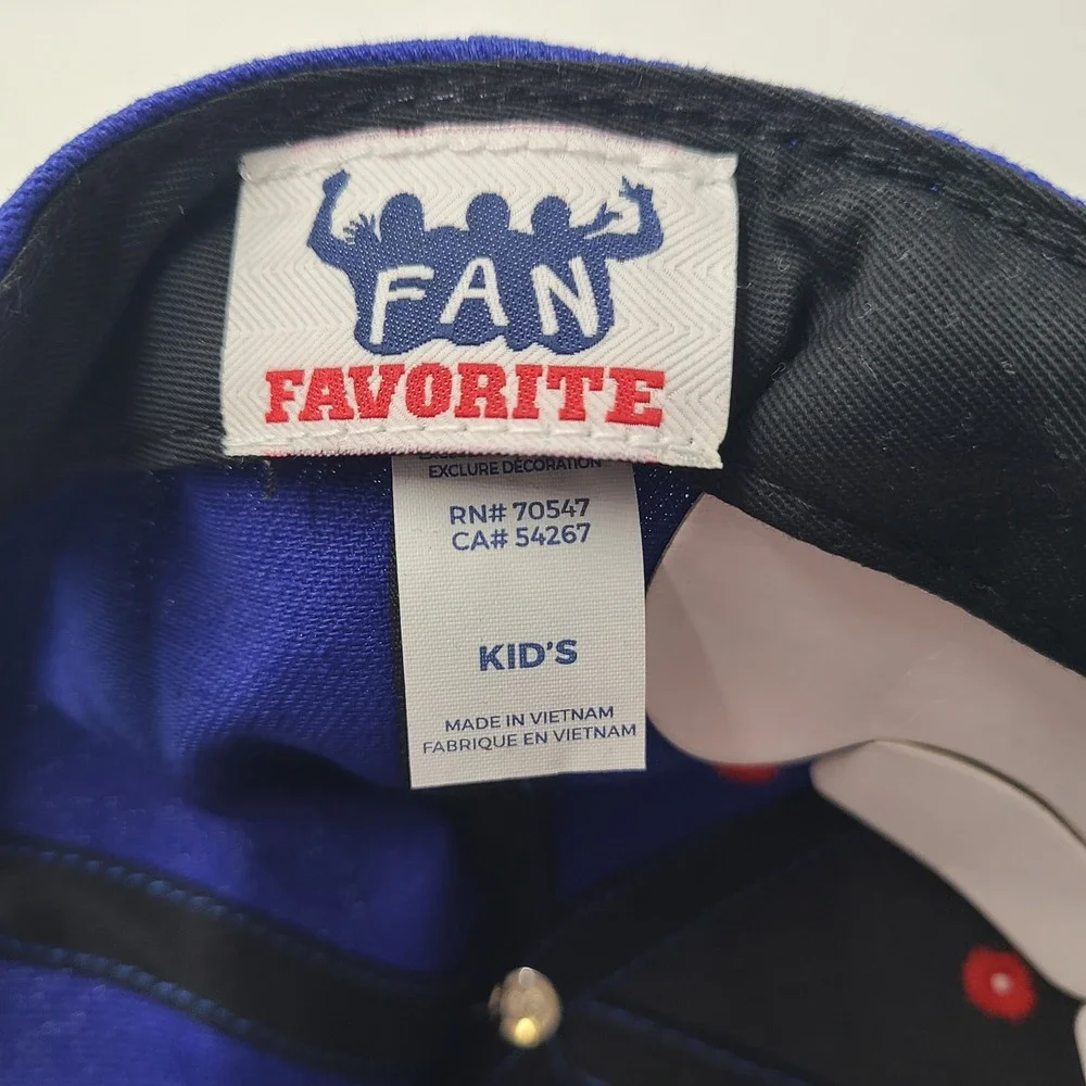 Kids Kansas Jayhawks Hat Adjustable Fan Favorite Blue Red NCAA University Boys